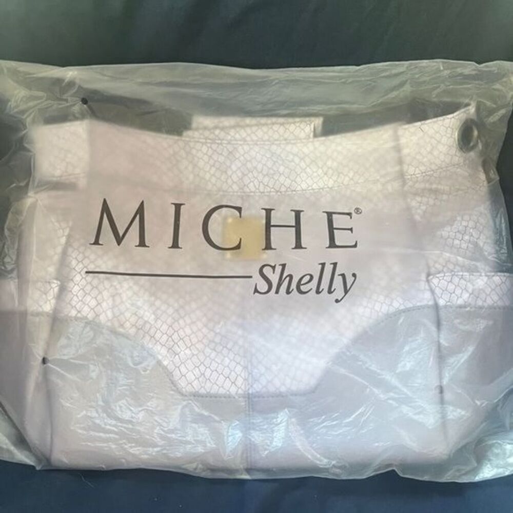 MICHE SHELLY RETIRED Shell Demi NEW Lilac Snakskin Purse Shoulder Bag